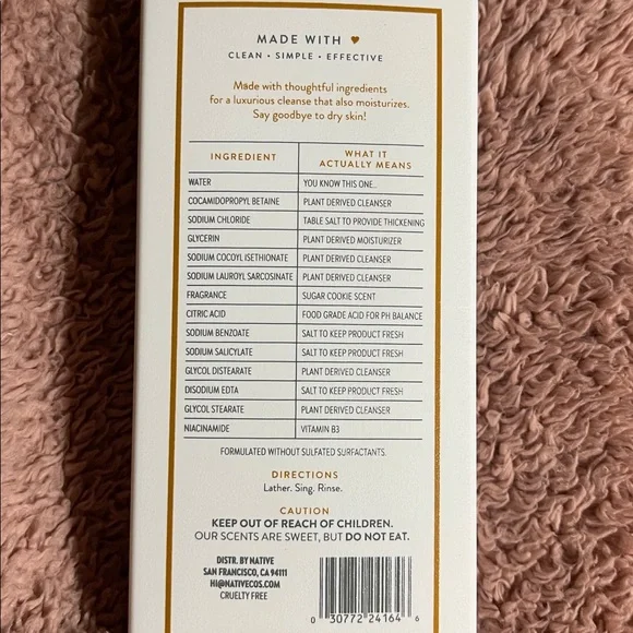 Native Sugar Cookie Nourishing Body Wash New - Picture 4 of 4